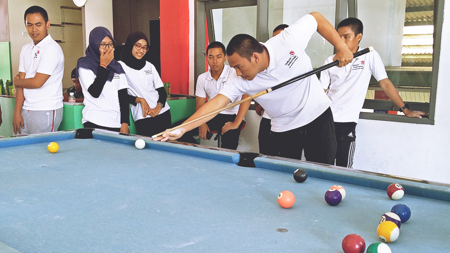 GPTP Telkom Main billyard saat weekend (kompetisi)