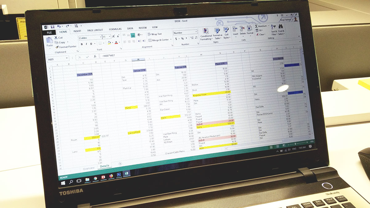 Excel Cashflow Kuliah S2 di Belanda