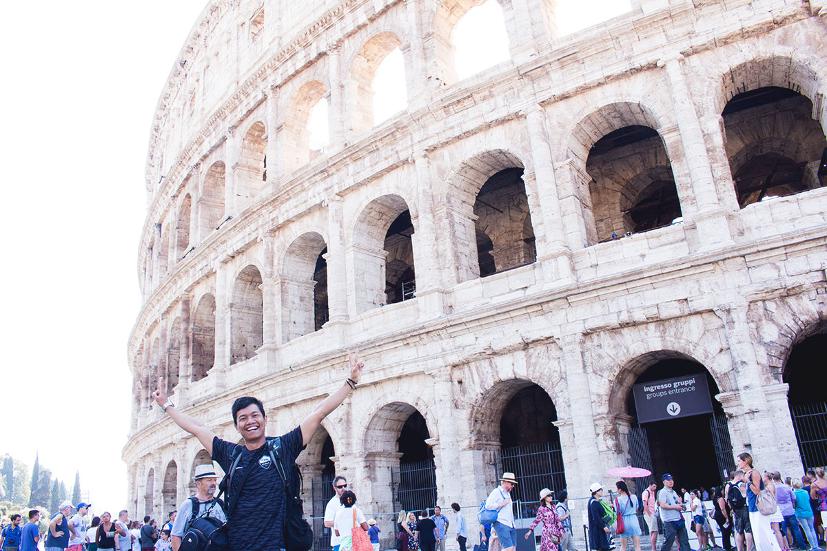 Rizqi Fahma di Colosseum Roma