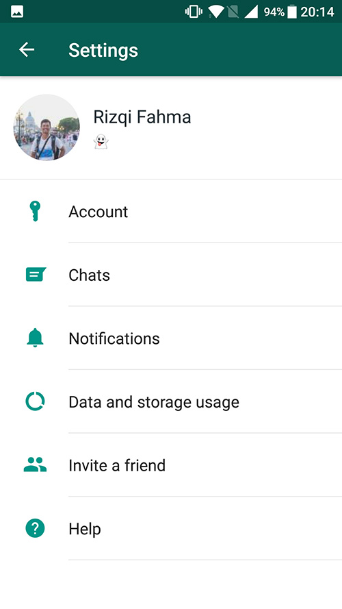 whatsapp setting - ganti nomor