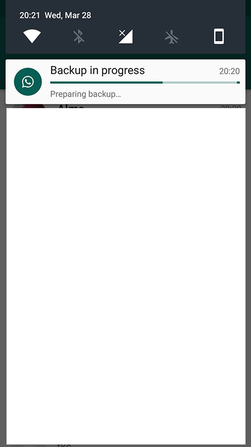 whatsapp setting - ganti nomor menu nomor baru - backup